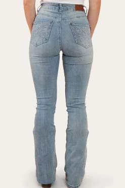 Penny Rodeo Womens High-Rise Bootleg Jeans - Light Blue