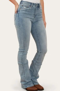 Penny Rodeo Womens High-Rise Bootleg Jeans - Light Blue