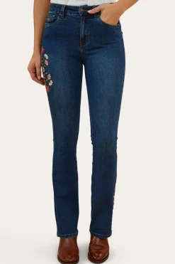 Penny Rodeo Womens High-Rise Bootleg Jeans - Classic Blue