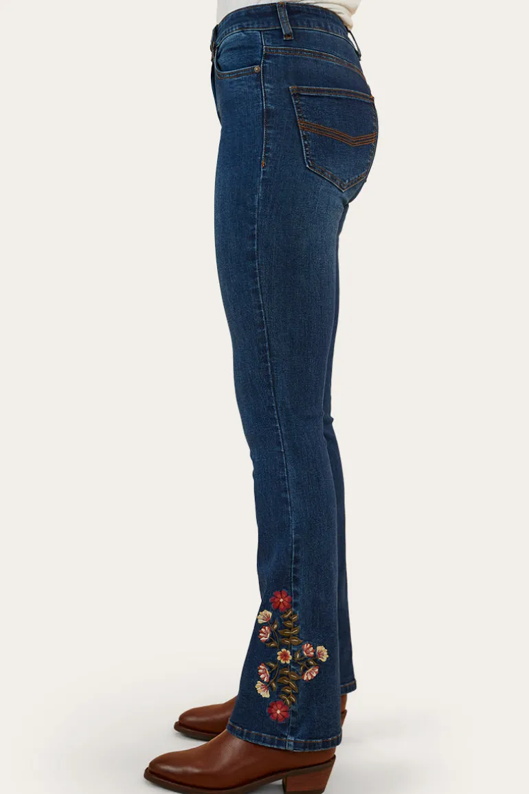 Penny Rodeo Womens High-Rise Bootleg Jeans - Classic Blue