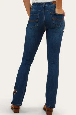 Penny Rodeo Womens High-Rise Bootleg Jeans - Classic Blue