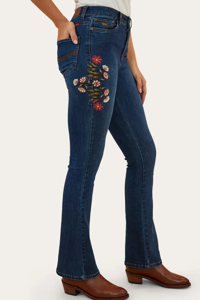 Penny Rodeo Womens High-Rise Bootleg Jeans - Classic Blue