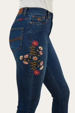Penny Rodeo Womens High-Rise Bootleg Jeans - Classic Blue