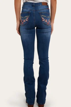 Penny Rodeo Womens High-Rise Bootleg Jeans - Vintage Blue Wash