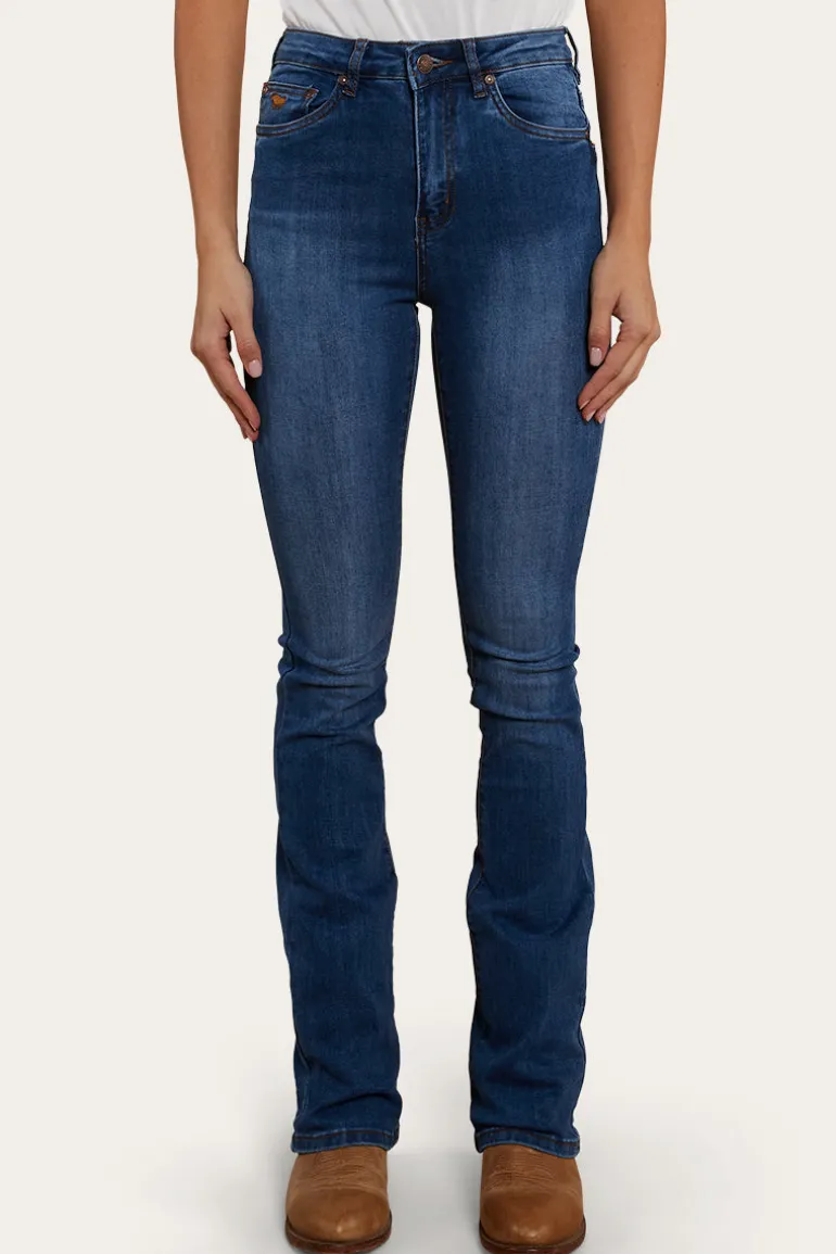 Penny Rodeo Womens High-Rise Bootleg Jeans - Vintage Blue Wash