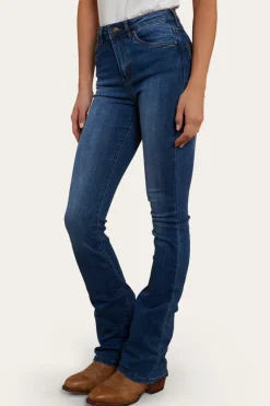 Penny Rodeo Womens High-Rise Bootleg Jeans - Vintage Blue Wash