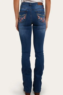 Penny Rodeo Womens High-Rise Bootleg Jeans - Vintage Blue Wash