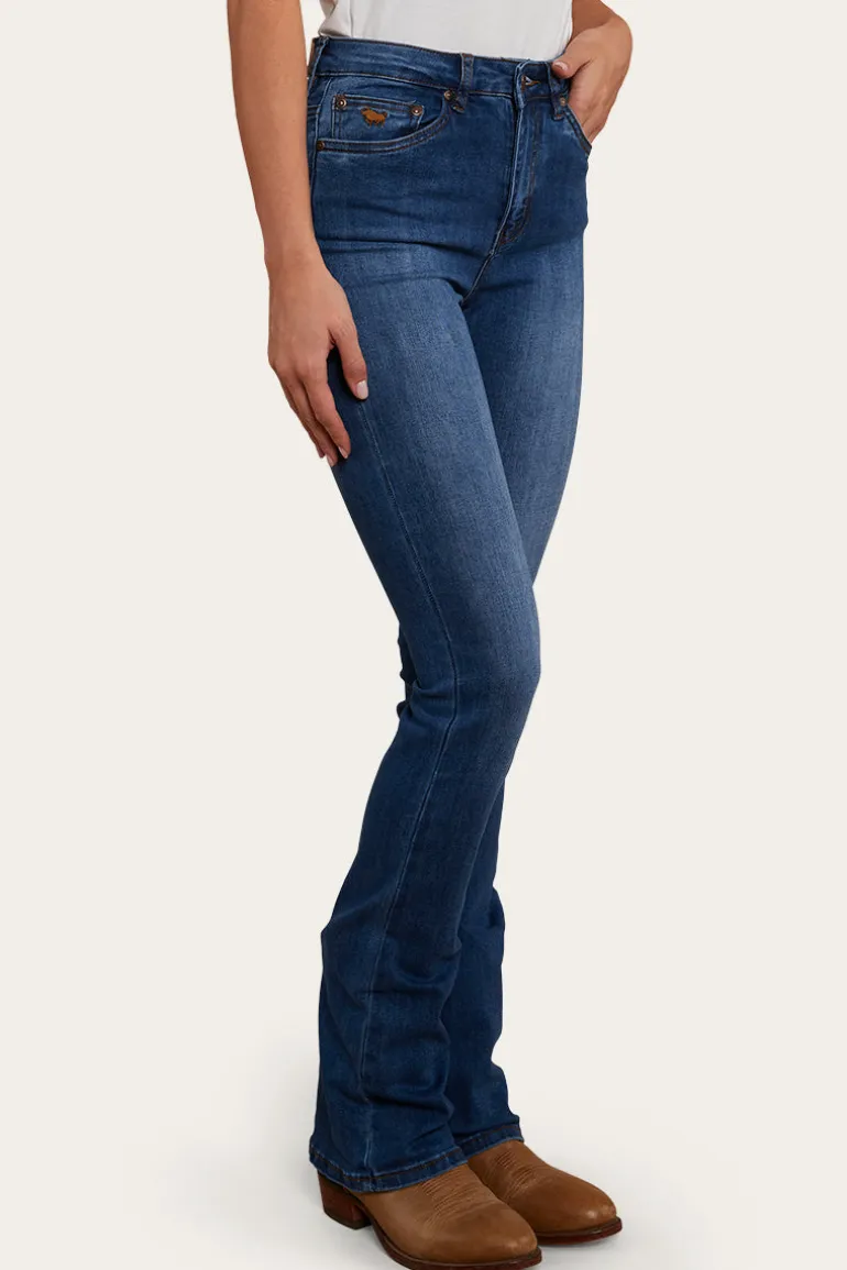 Penny Rodeo Womens High-Rise Bootleg Jeans - Vintage Blue Wash