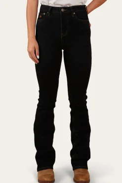 Penny Womens High-Rise Bootleg Jeans - Dark Blue