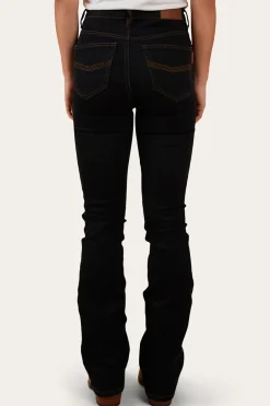 Penny Womens High-Rise Bootleg Jeans - Dark Blue