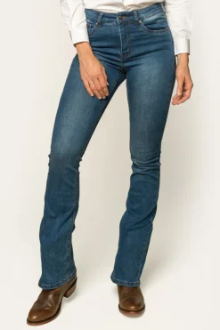 Penny Womens High-Rise Bootleg Jeans - Vintage Blue Wash