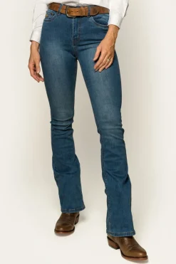 Penny Womens High-Rise Bootleg Jeans - Vintage Blue Wash