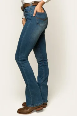 Penny Womens High-Rise Bootleg Jeans - Vintage Blue Wash
