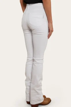 Penny Womens High-Rise Bootleg Jeans - White