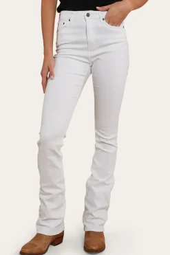 Penny Womens High-Rise Bootleg Jeans - White