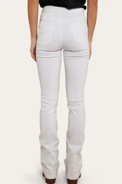 Penny Womens High-Rise Bootleg Jeans - White