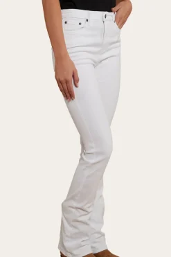 Penny Womens High-Rise Bootleg Jeans - White