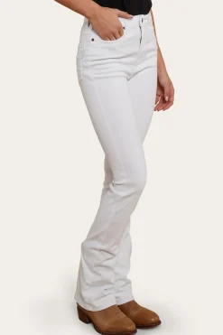 Penny Womens High-Rise Bootleg Jeans - White
