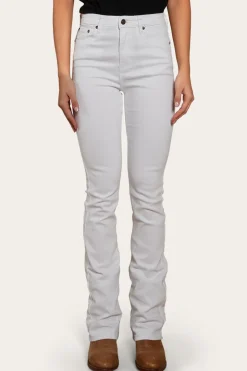 Penny Womens High-Rise Bootleg Jeans - White
