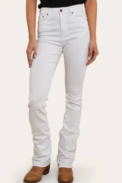 Penny Womens High-Rise Bootleg Jeans - White