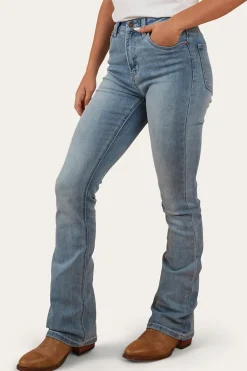 Penny Womens High-Rise Bootleg Jeans - Light Blue