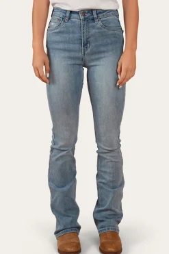 Penny Womens High-Rise Bootleg Jeans - Light Blue