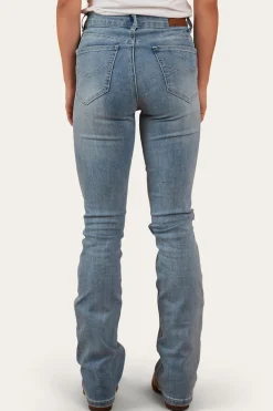 Penny Womens High-Rise Bootleg Jeans - Light Blue