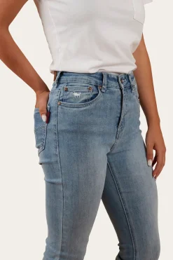 Penny Womens High-Rise Bootleg Jeans - Light Blue