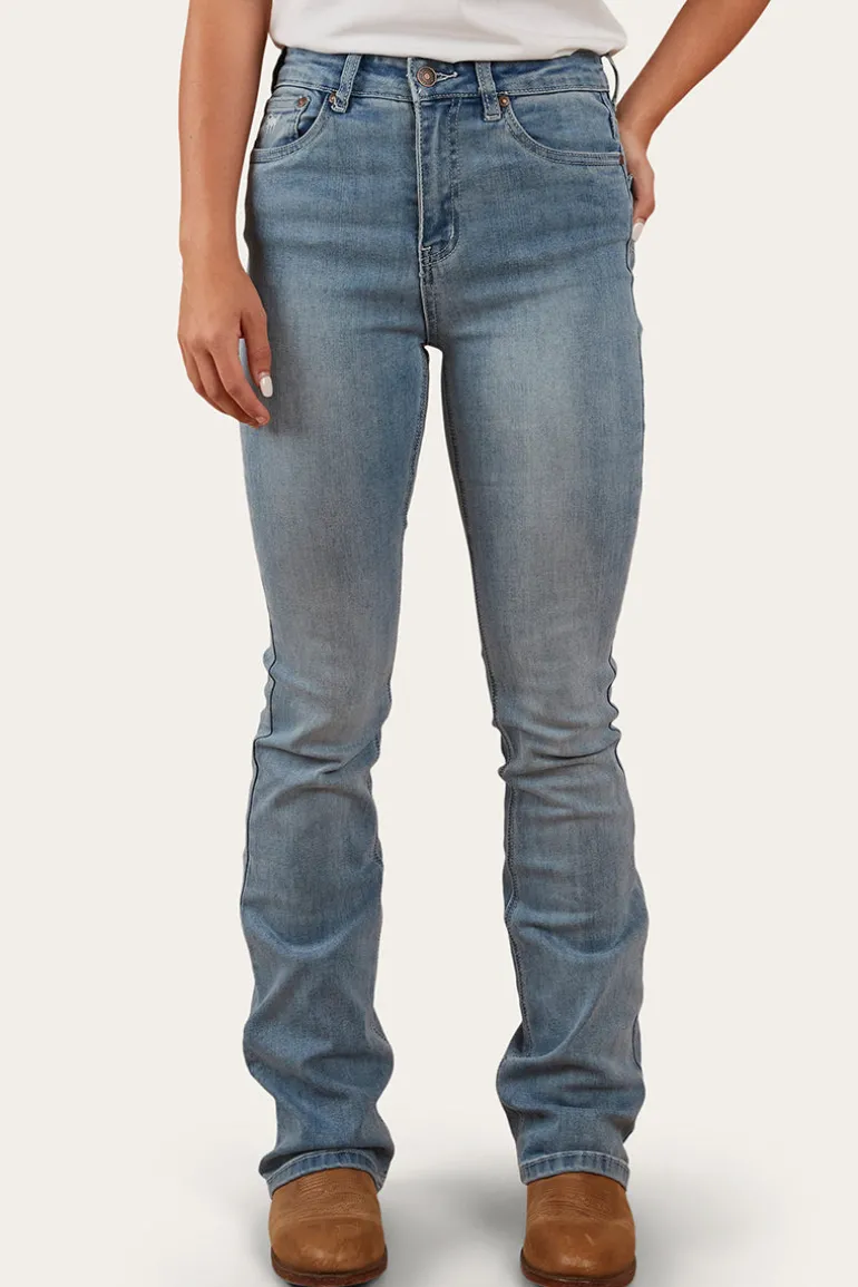 Penny Womens High-Rise Bootleg Jeans - Light Blue