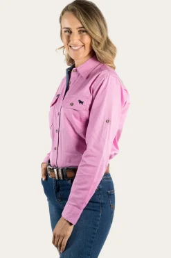 Pentecost River Womens Full Button Work Shirt - Pastel Pink