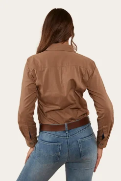 Pentecost River Womens Full Button Work Shirt - Clay