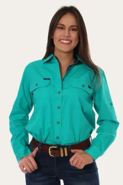 Pentecost River Womens Full Button Work Shirt - Mint