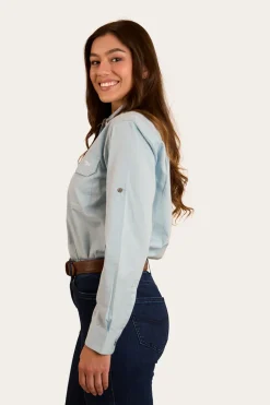 Pentecost River Womens Full Button Work Shirt - Pastel Blue