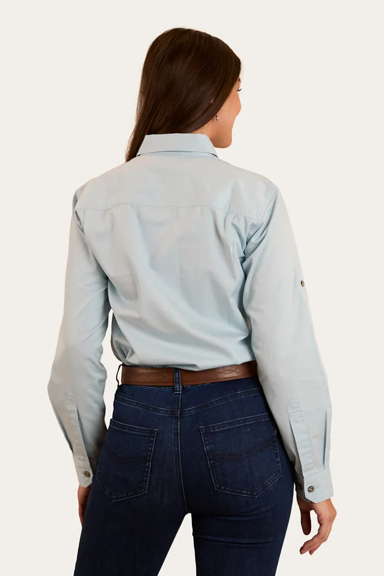 Pentecost River Womens Full Button Work Shirt - Pastel Blue