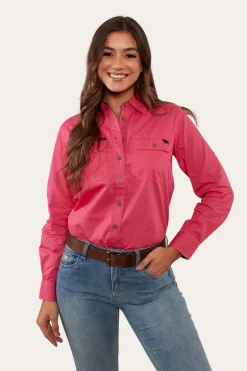 Pentecost River Womens Full Button Work Shirt - Melon