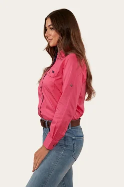 Pentecost River Womens Full Button Work Shirt - Melon