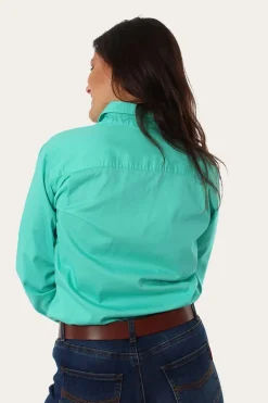 Pentecost River Womens Half Button Work Shirt - Mint