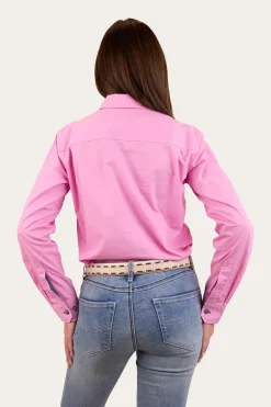 Pentecost River Womens Half Button Work Shirt - Pastel Pink
