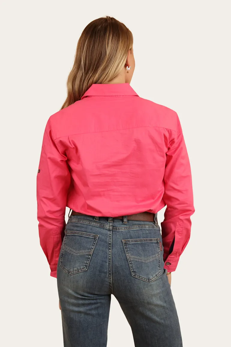 Pentecost River Womens Half Button Work Shirt - Melon