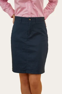 Pippa Womens Chino Skirt - Dark Navy