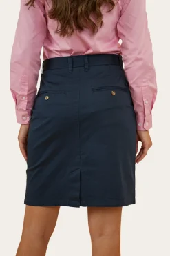 Pippa Womens Chino Skirt - Dark Navy