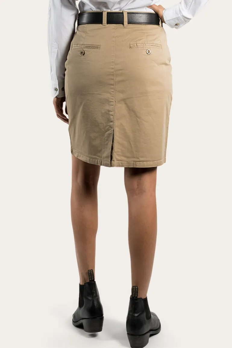 Pippa Womens Chino Skirt - Clay