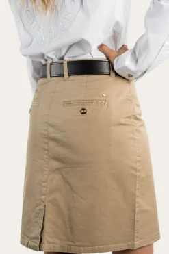 Pippa Womens Chino Skirt - Clay