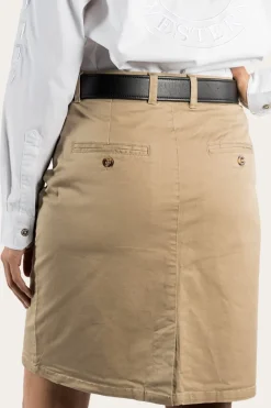 Pippa Womens Chino Skirt - Clay