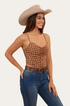 Posie Womens Cami Top - Toffee
