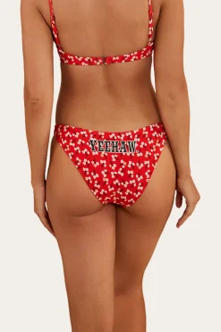 Posie Womens Hi Cut Bikini Bottom - Firey Red