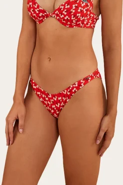 Posie Womens Hi Cut Bikini Bottom - Firey Red