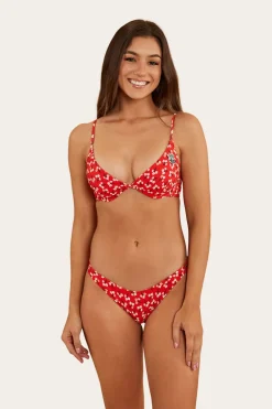 Posie Womens Underwire Bikini Top - Fiery Red