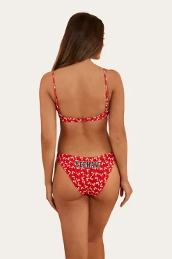 Posie Womens Underwire Bikini Top - Fiery Red