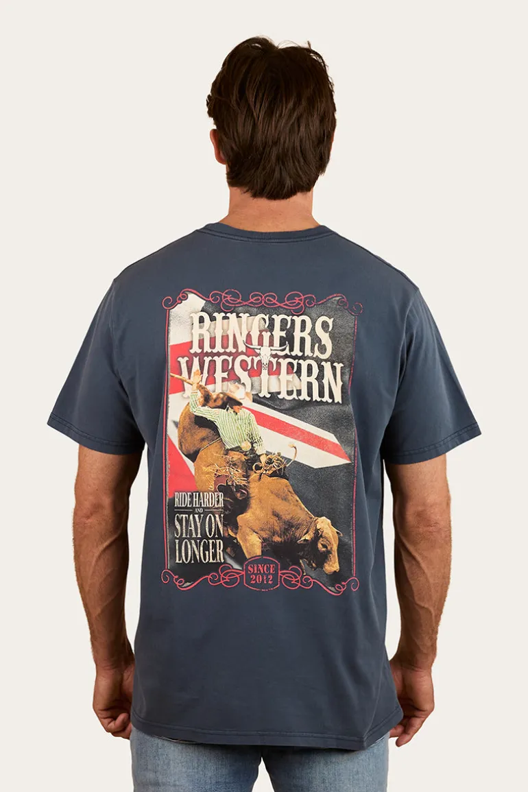 Poster Mens Loose Fit T-Shirt - Washed Navy